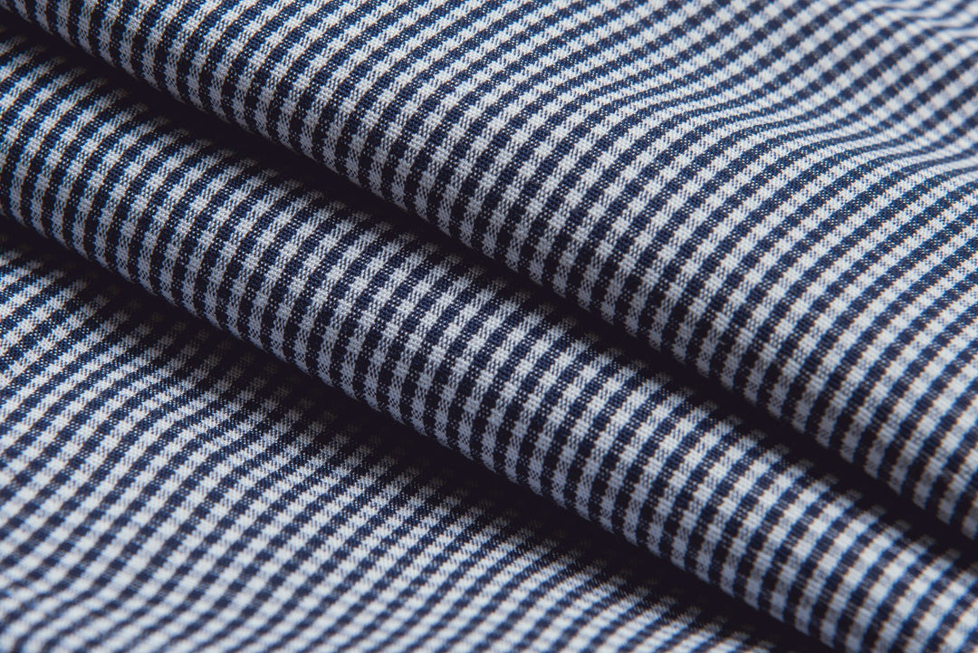 CHECKED REGULAR FIT POPLIN SHIRT - Roban