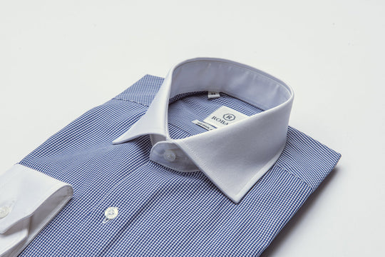 CHECKED REGULAR FIT POPLIN SHIRT - Roban