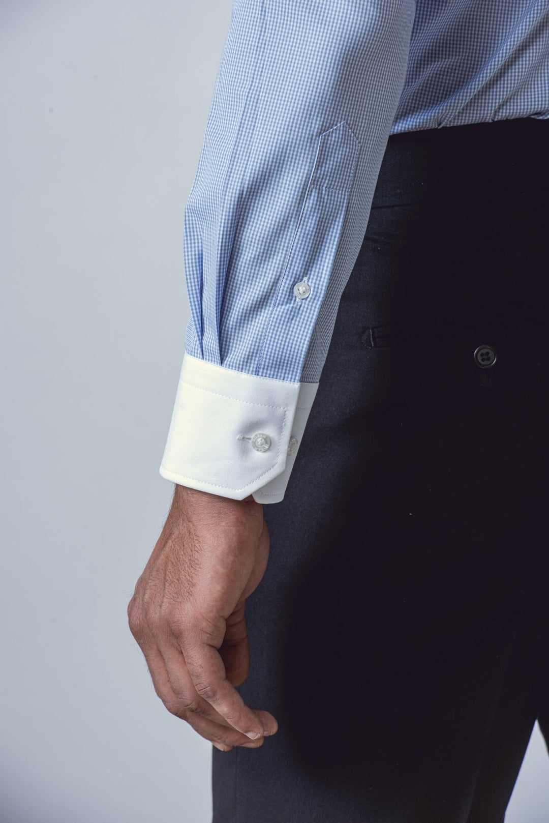 CHECKED REGULAR FIT POPLIN SHIRT - Roban