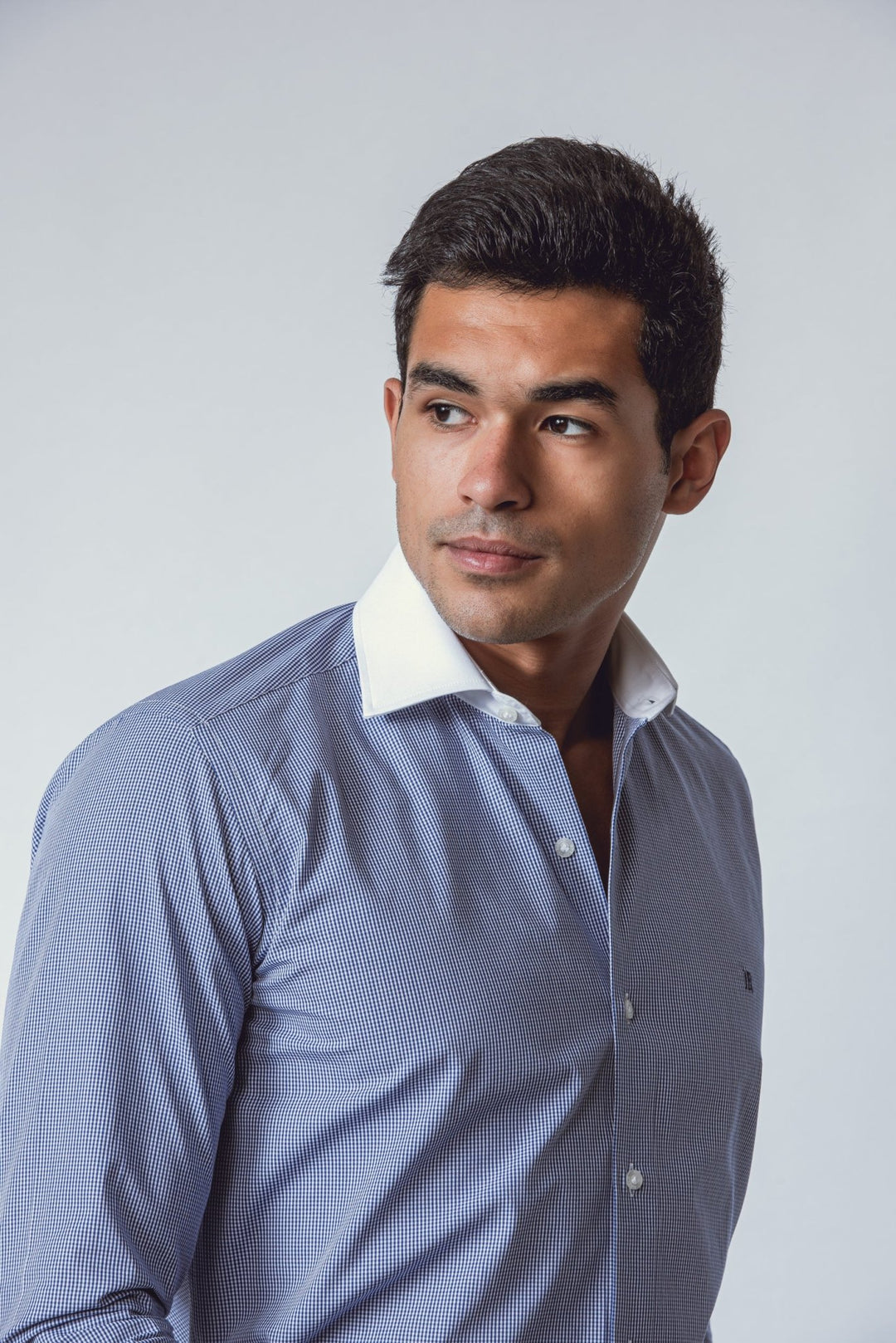 CHECKED REGULAR FIT POPLIN SHIRT - Roban