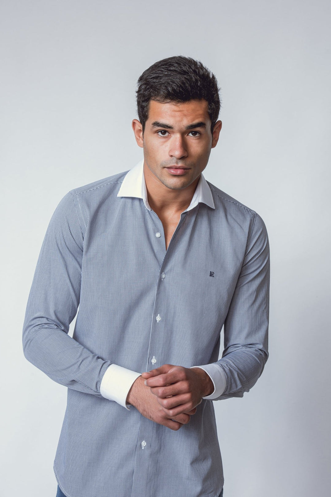 CHECKED REGULAR FIT POPLIN SHIRT - Roban