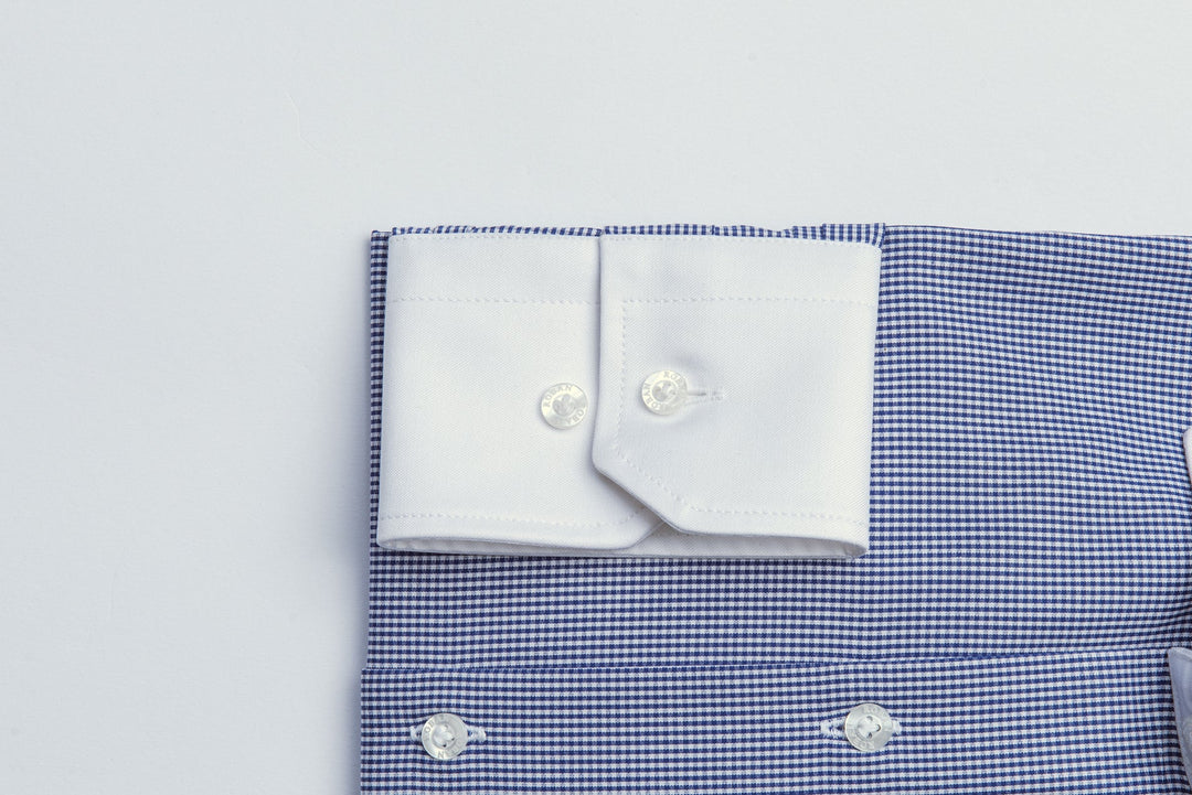 CHECKED REGULAR FIT POPLIN SHIRT - Roban