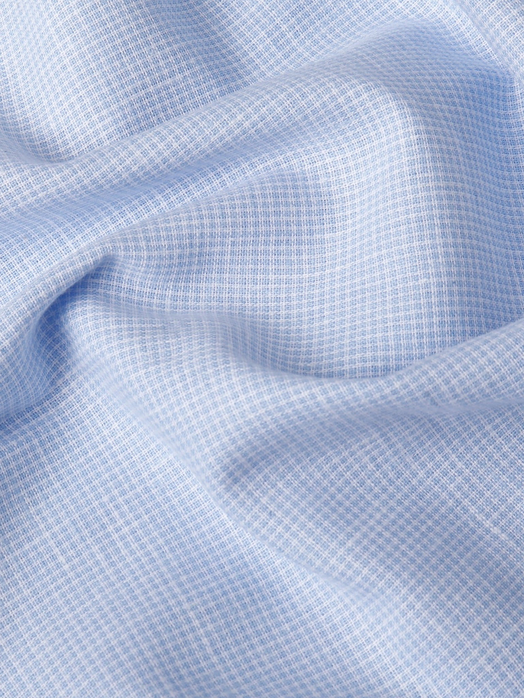 CHECKED WASHED COTTON LINEN REGULAR FIT SHIRT - Roban