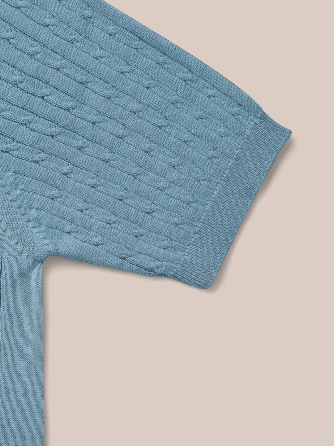 COTTON AJOUR KNITTED POLO SHIRT - Roban