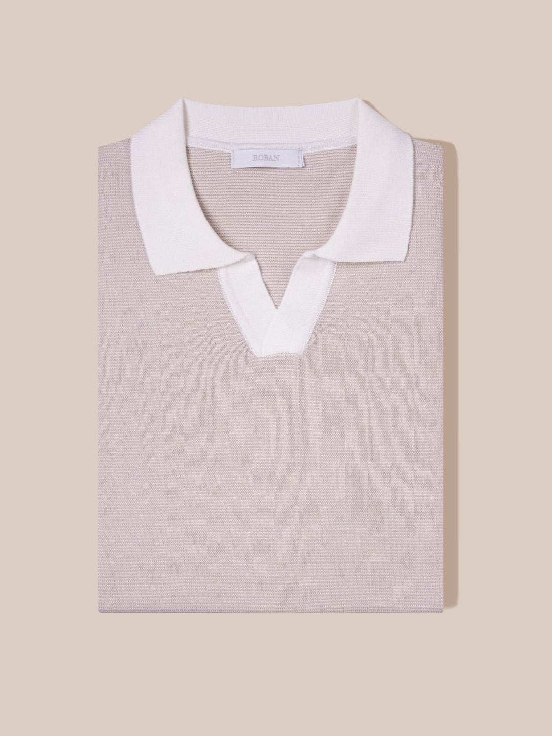 COTTON AJOUR KNITTED POLO SHIRT - Roban
