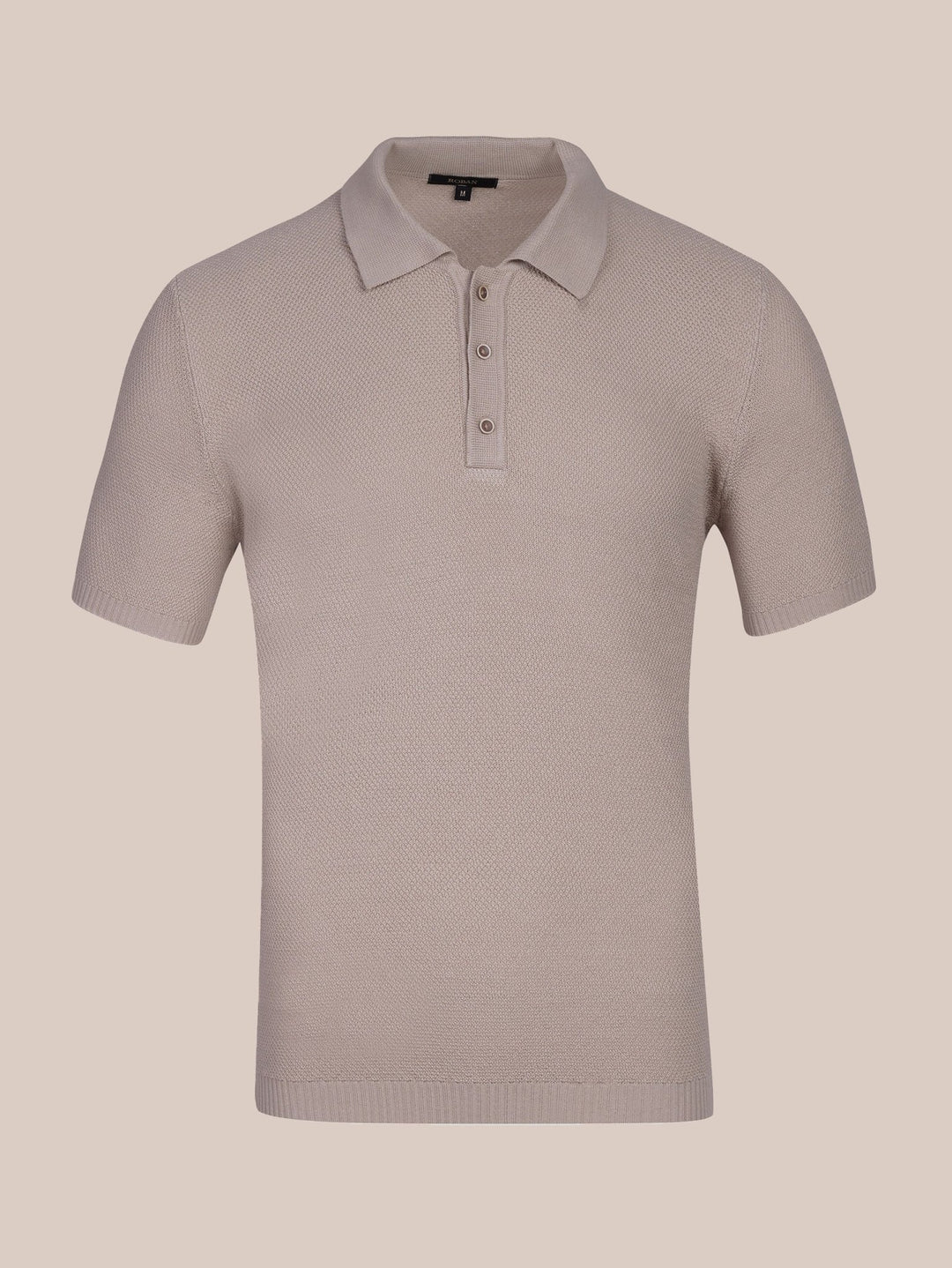 COTTON AJOUR KNITTED POLO SHIRT - Roban