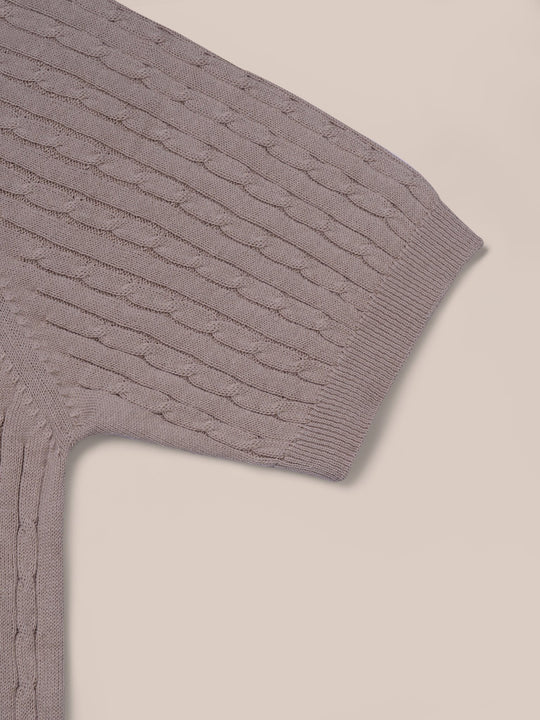 COTTON AJOUR KNITTED POLO SHIRT - Roban