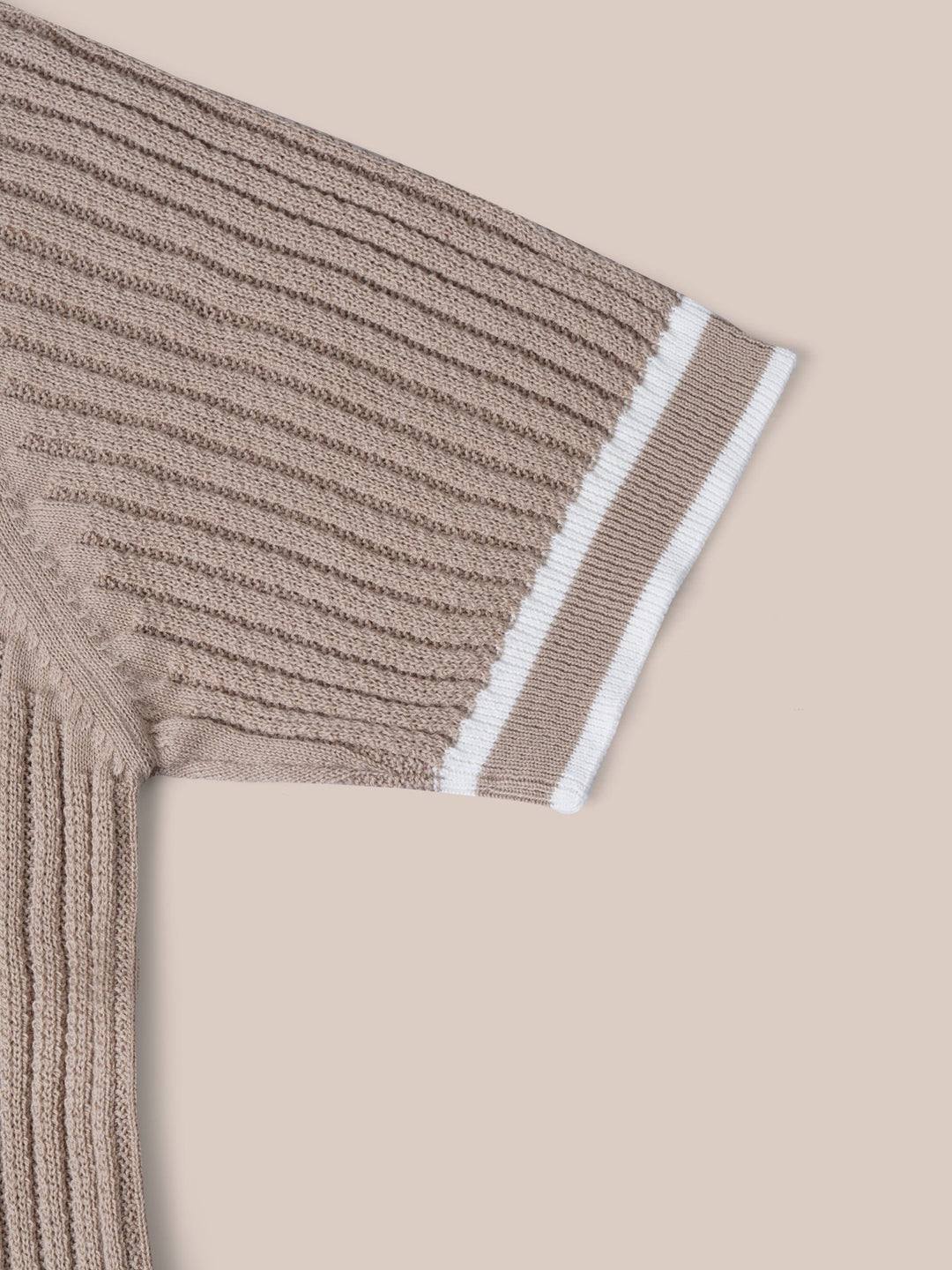 COTTON AJOUR KNITTED POLO SHIRT - Roban