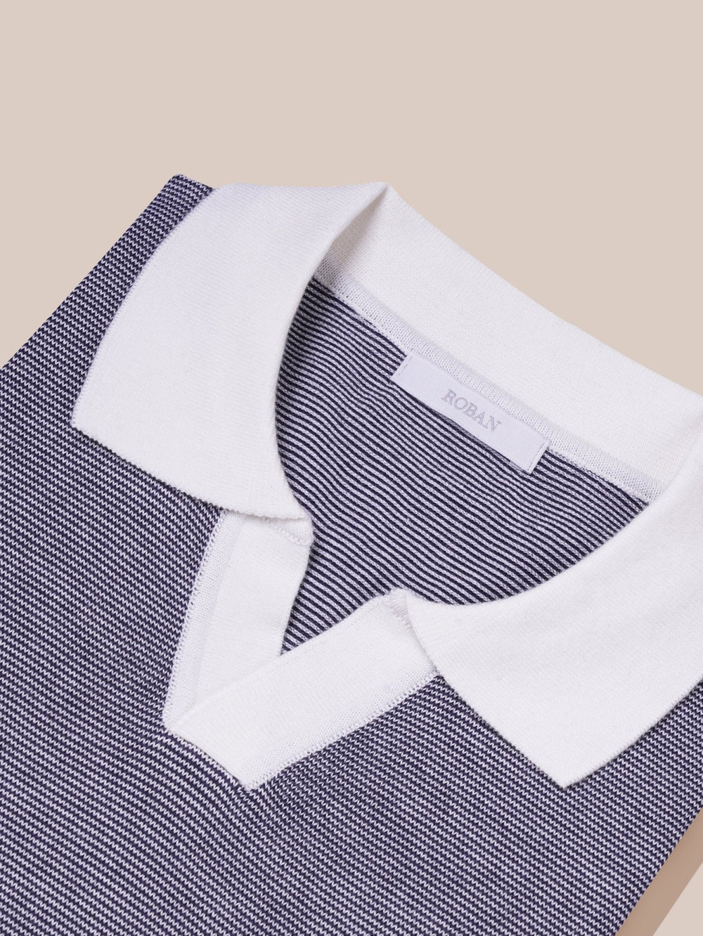 COTTON AJOUR KNITTED POLO SHIRT - Roban