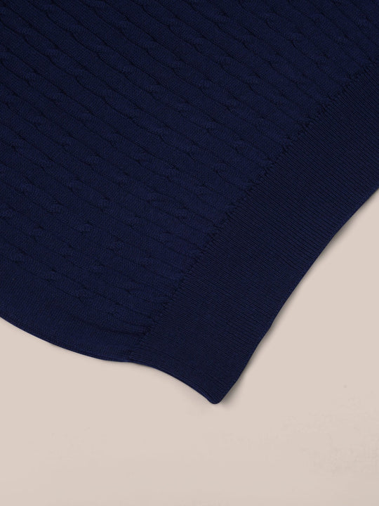 COTTON AJOUR KNITTED POLO SHIRT - Roban