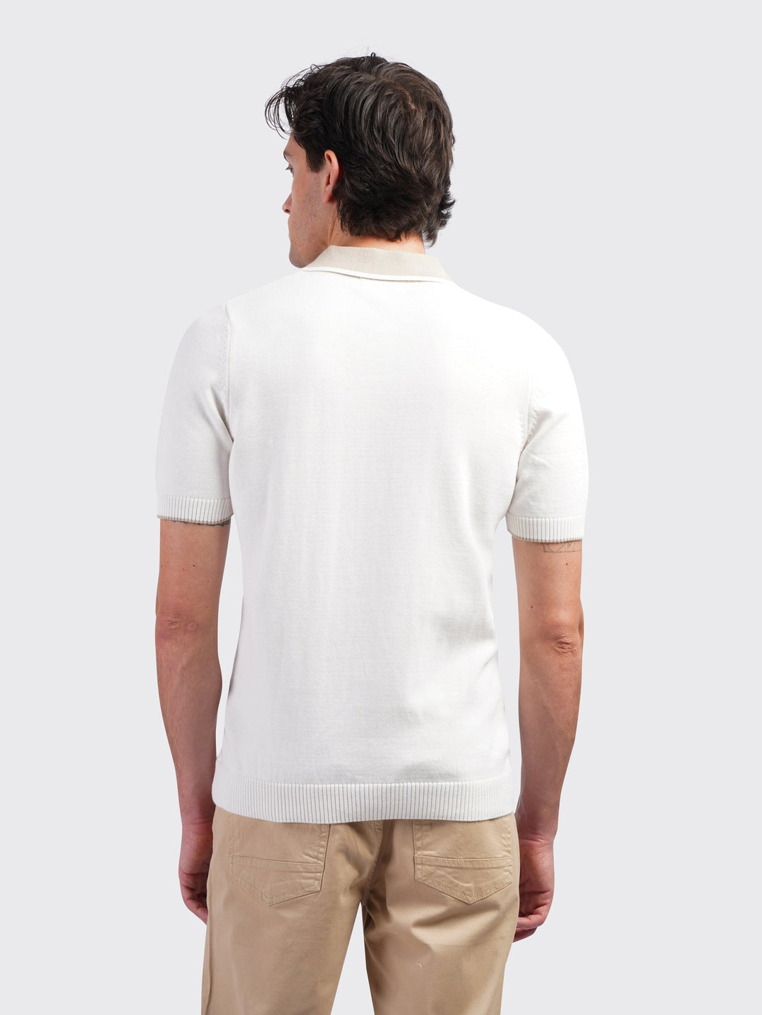 COTTON AJOUR KNITTED POLO SHIRT - Roban