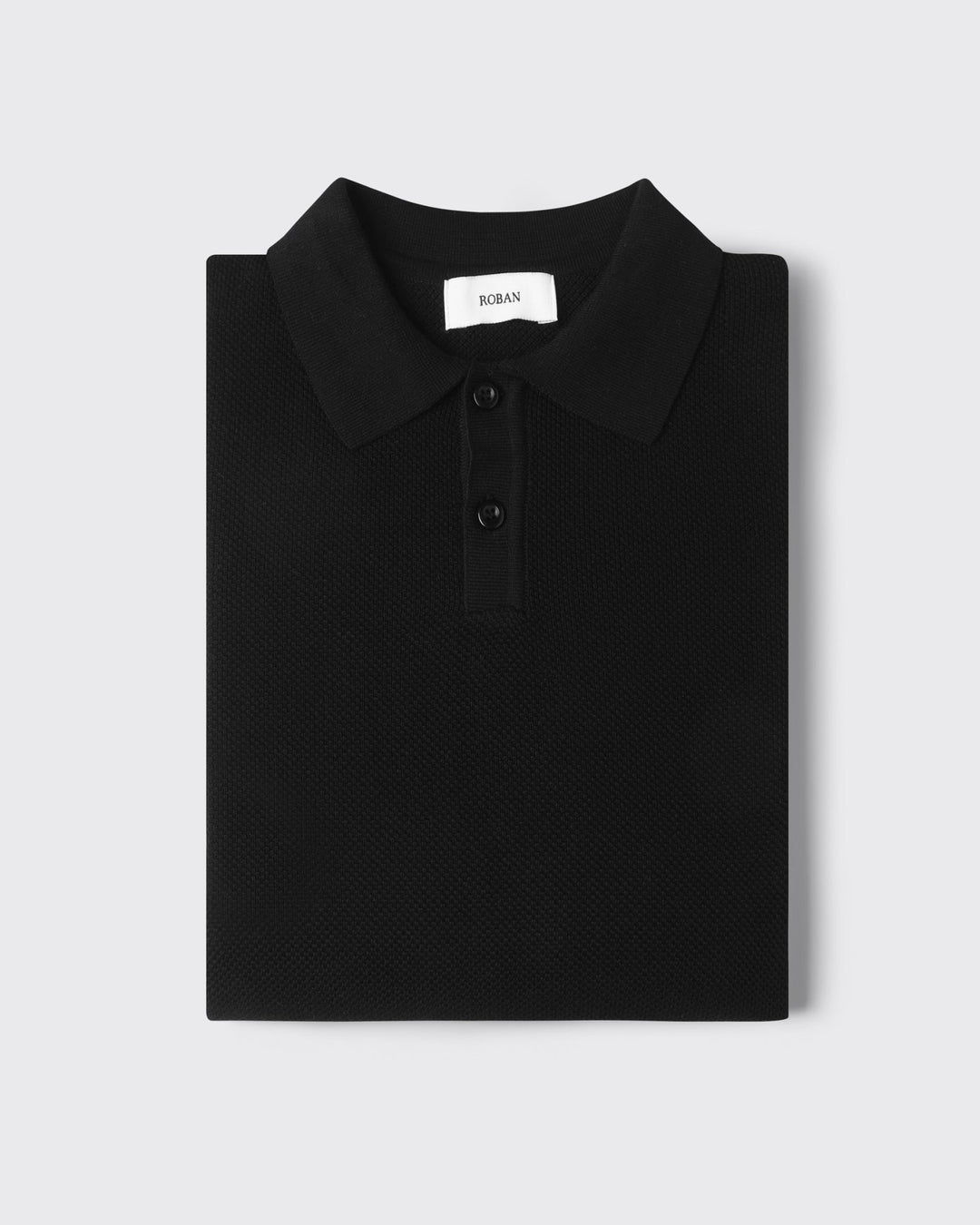 COTTON AJOUR KNITTED POLO SHIRT - Roban