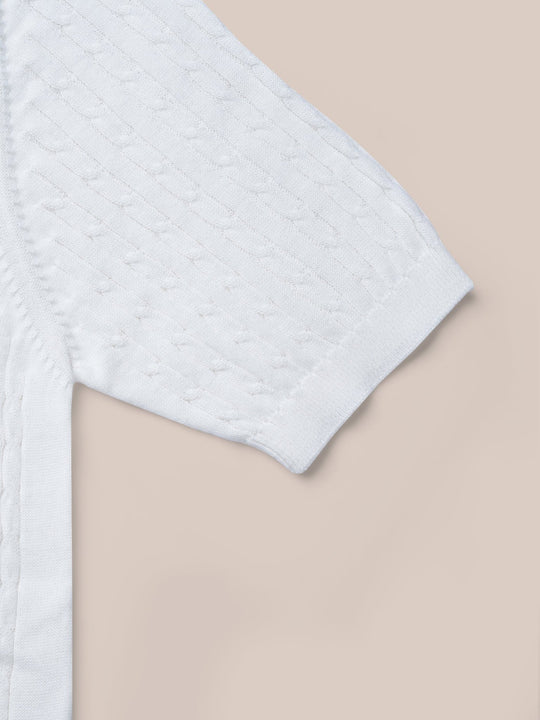 COTTON AJOUR KNITTED POLO SHIRT - Roban