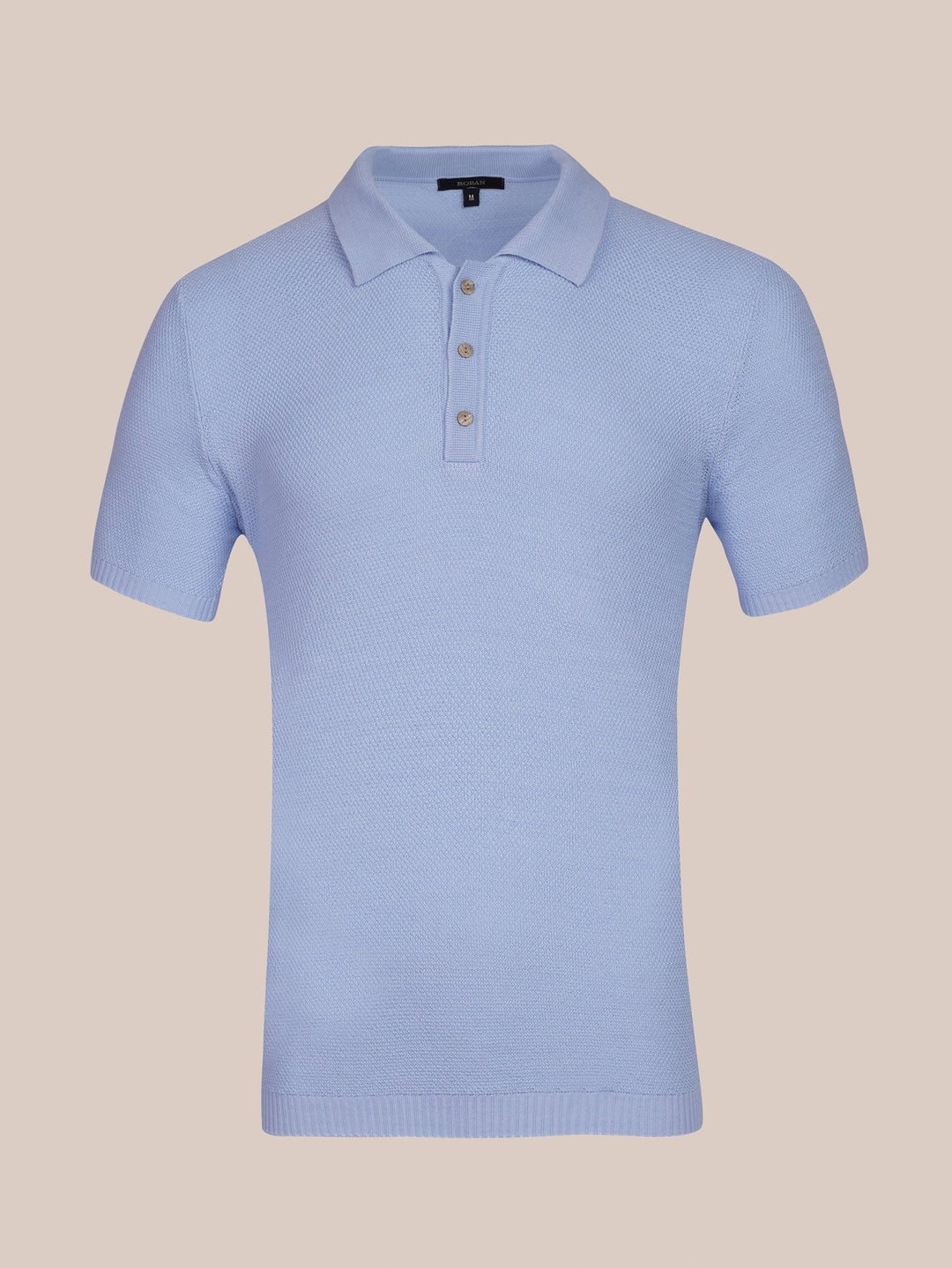 COTTON AJOUR KNITTED POLO SHIRT - Roban