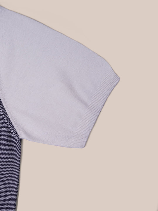 COTTON AJOUR KNITTED POLO SHIRT - Roban