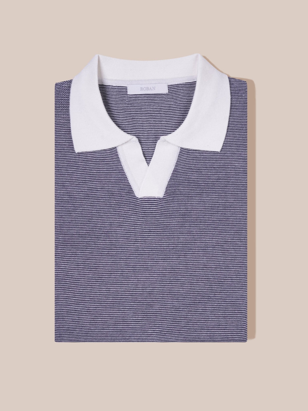 COTTON AJOUR KNITTED POLO SHIRT - Roban