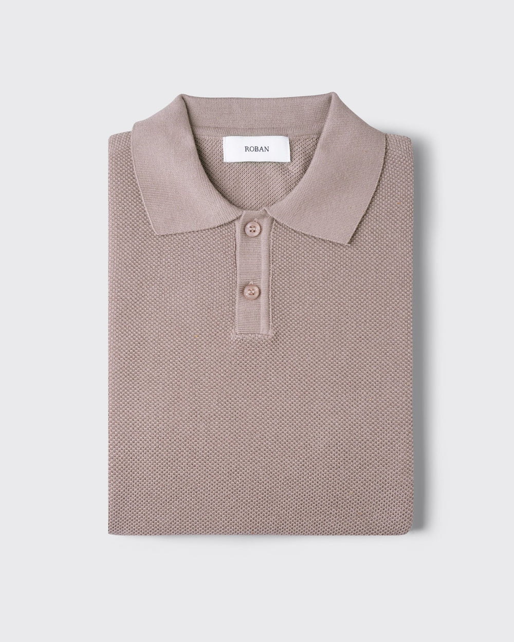 COTTON AJOUR KNITTED POLO SHIRT - Roban