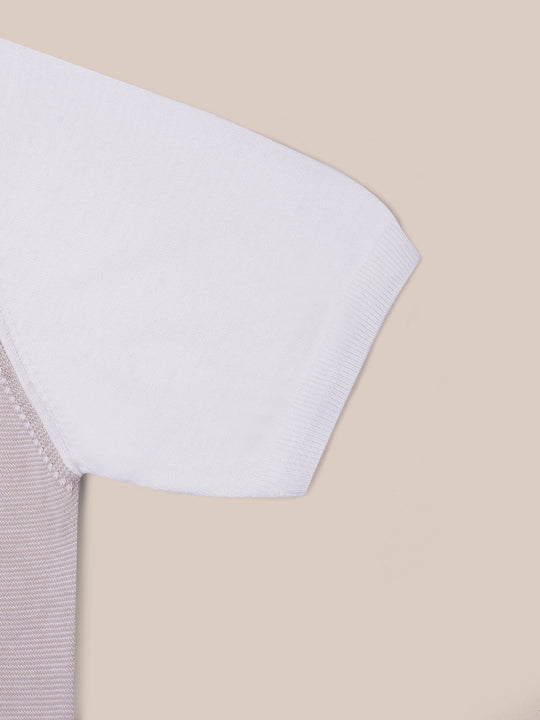 COTTON AJOUR KNITTED POLO SHIRT - Roban