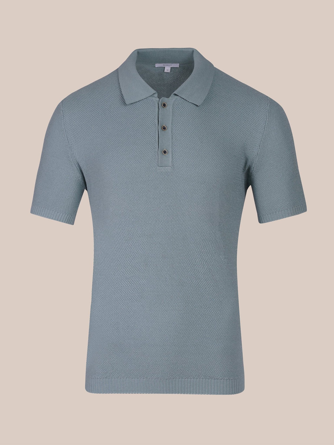 COTTON AJOUR KNITTED POLO SHIRT - Roban