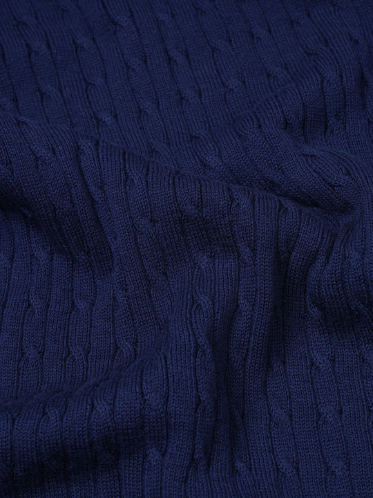 COTTON AJOUR KNITTED POLO SHIRT - Roban