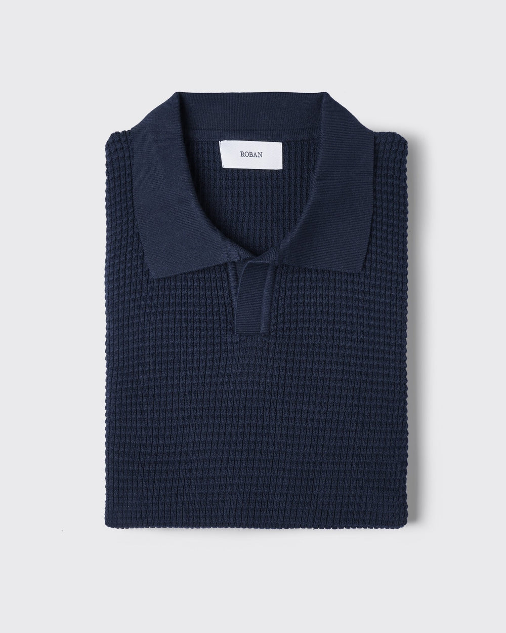 COTTON AJOUR KNITTED POLO SHIRT - Roban