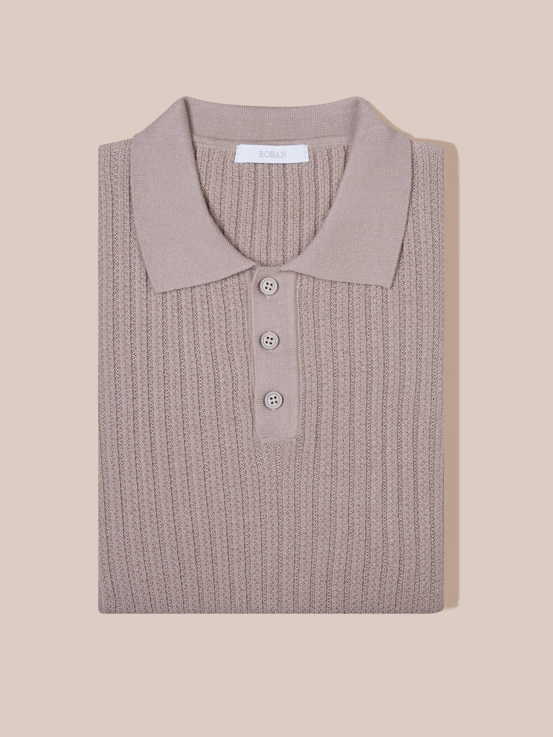 COTTON AJOUR KNITTED POLO SHIRT - Roban