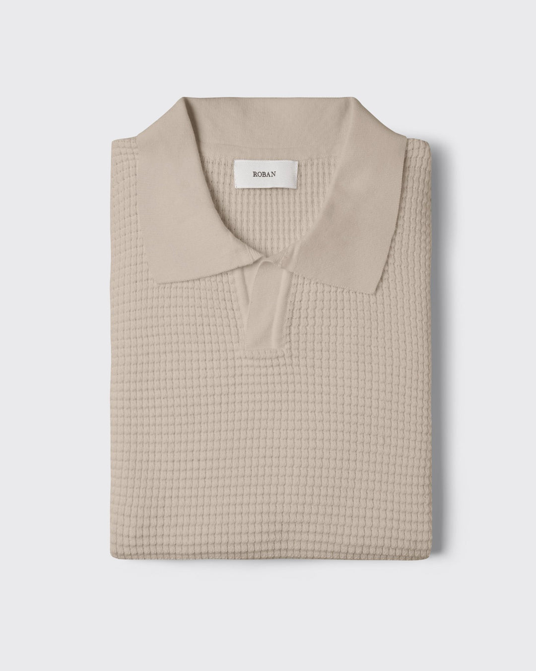 COTTON AJOUR KNITTED POLO SHIRT - Roban