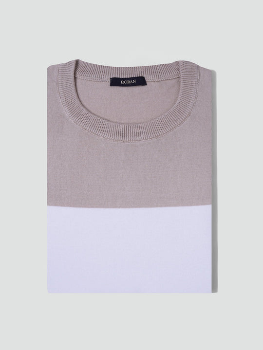 COTTON KNITTED CREWNECK SHIRT - Roban