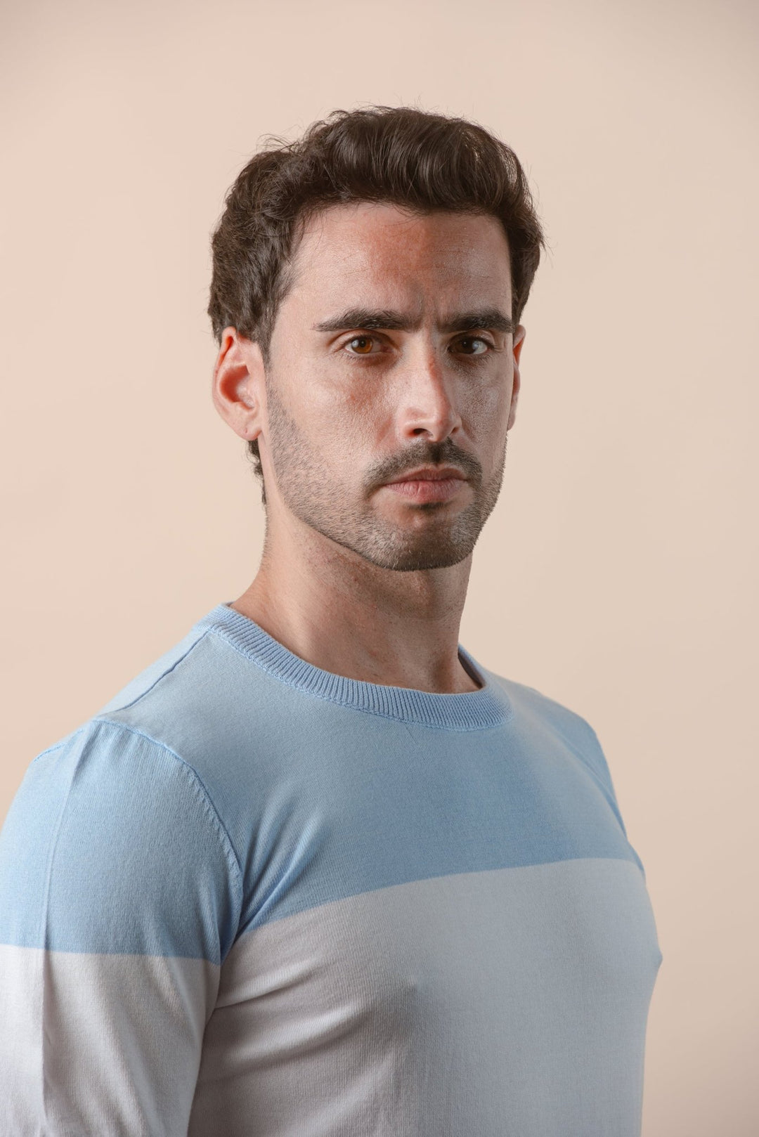 COTTON KNITTED CREWNECK SHIRT - Roban