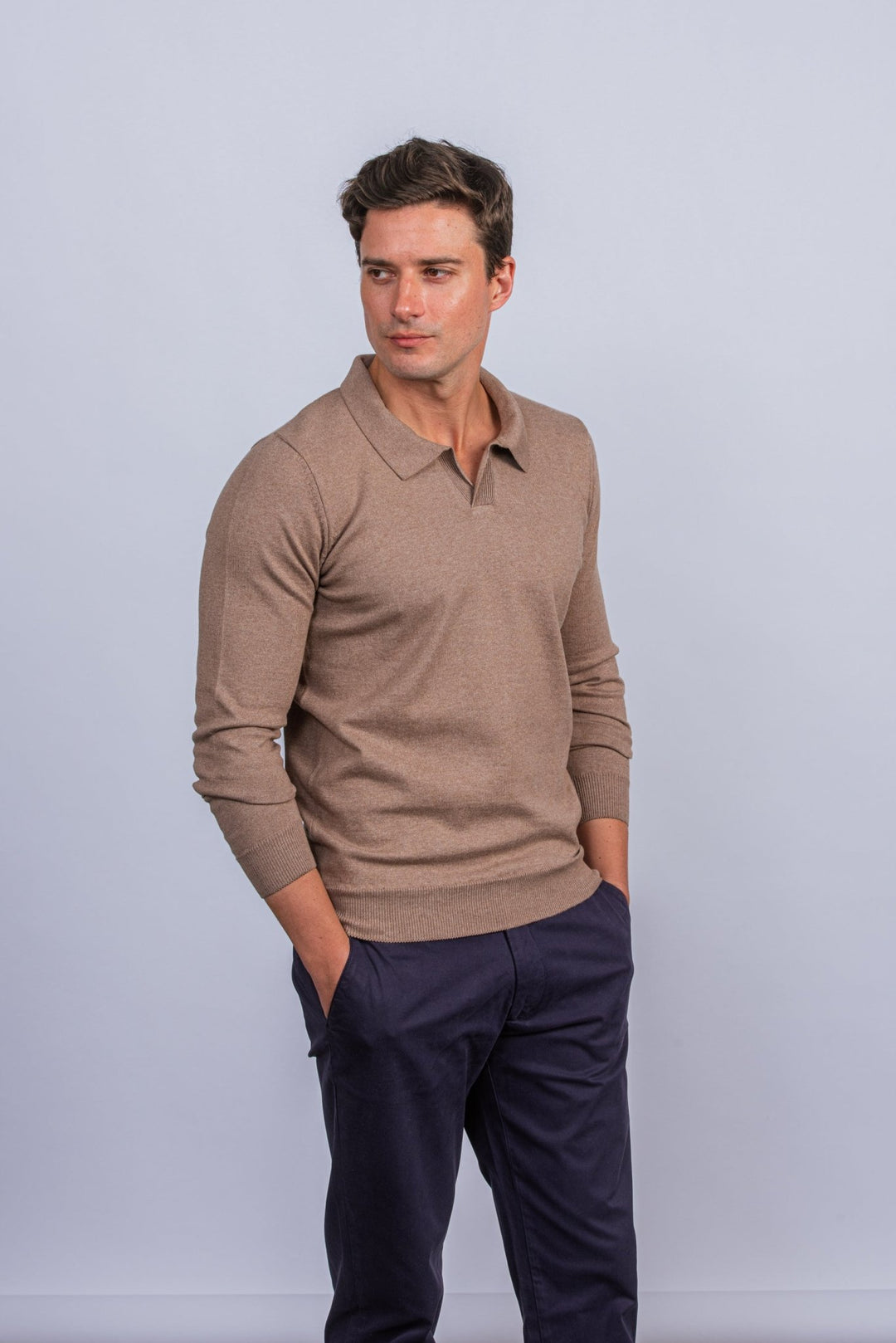 Cotton Knitted Polo pullover - Roban