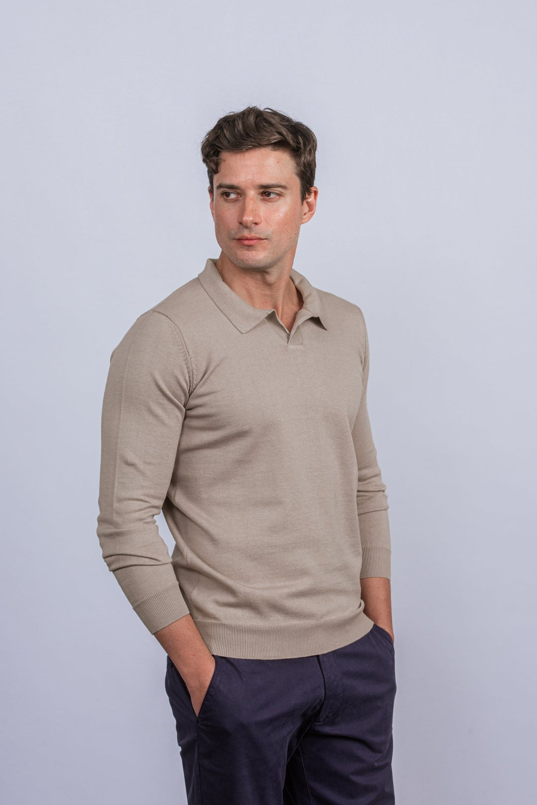 Cotton Knitted Polo pullover - Roban