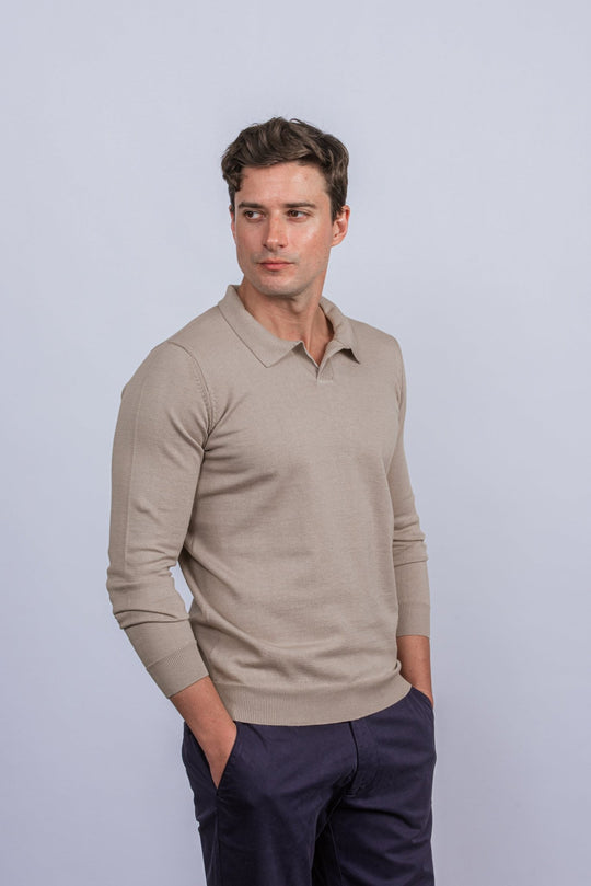 Cotton Knitted Polo pullover - Roban