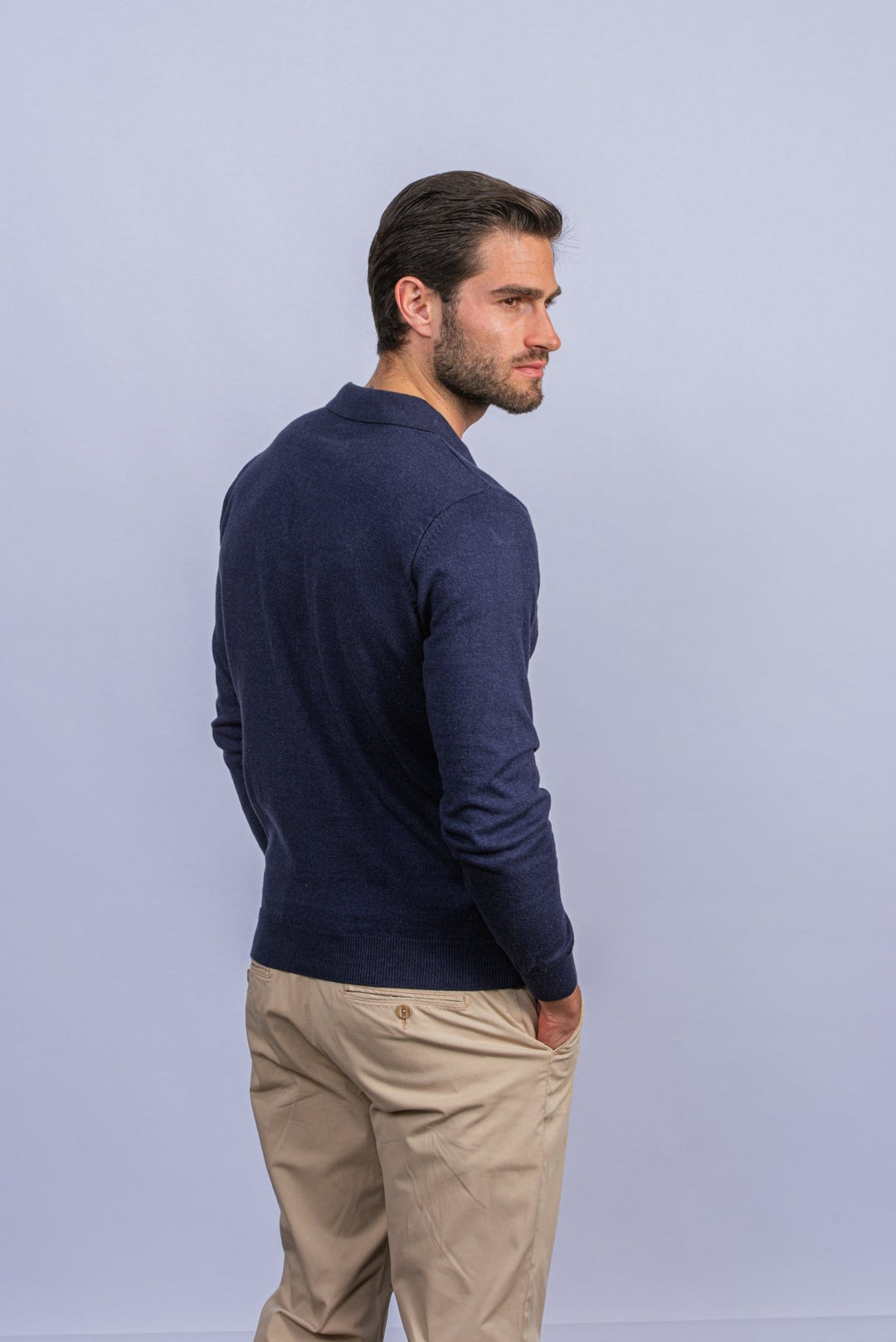 Cotton Knitted Polo pullover - Roban