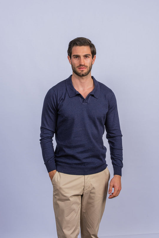 Cotton Knitted Polo pullover - Roban