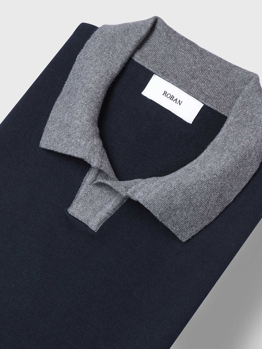 Cotton Knitted Polo pullover - Roban