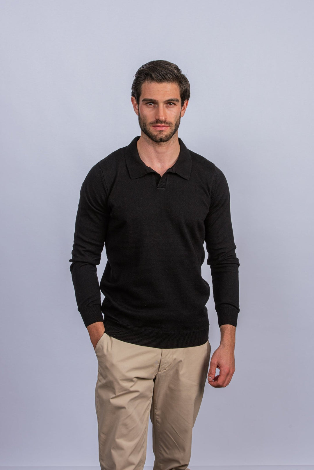 Cotton Knitted Polo pullover - Roban