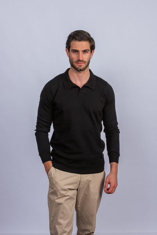 Cotton Knitted Polo pullover - Roban