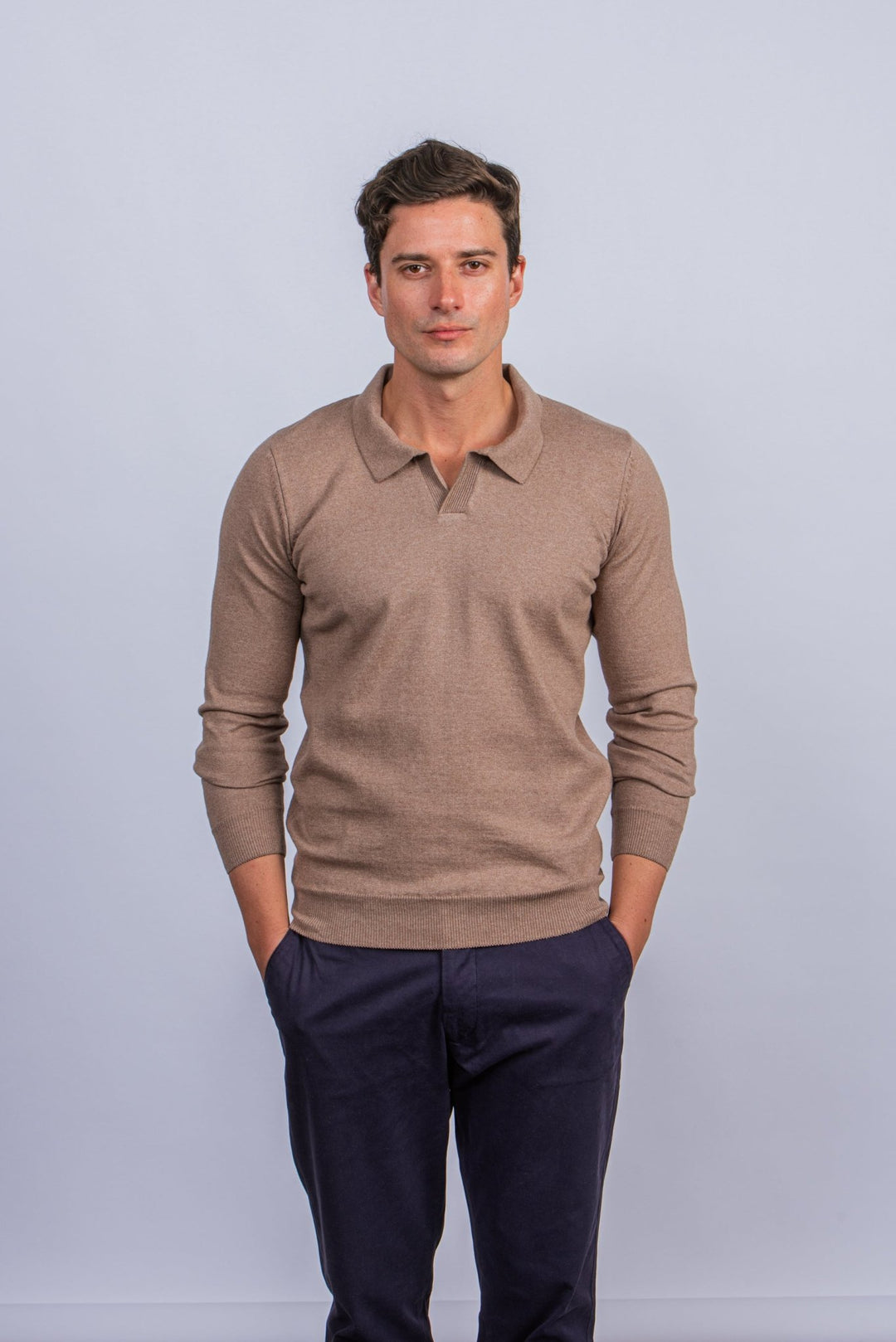 Cotton Knitted Polo pullover - Roban