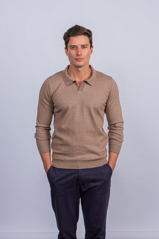 Cotton Knitted Polo pullover - Roban