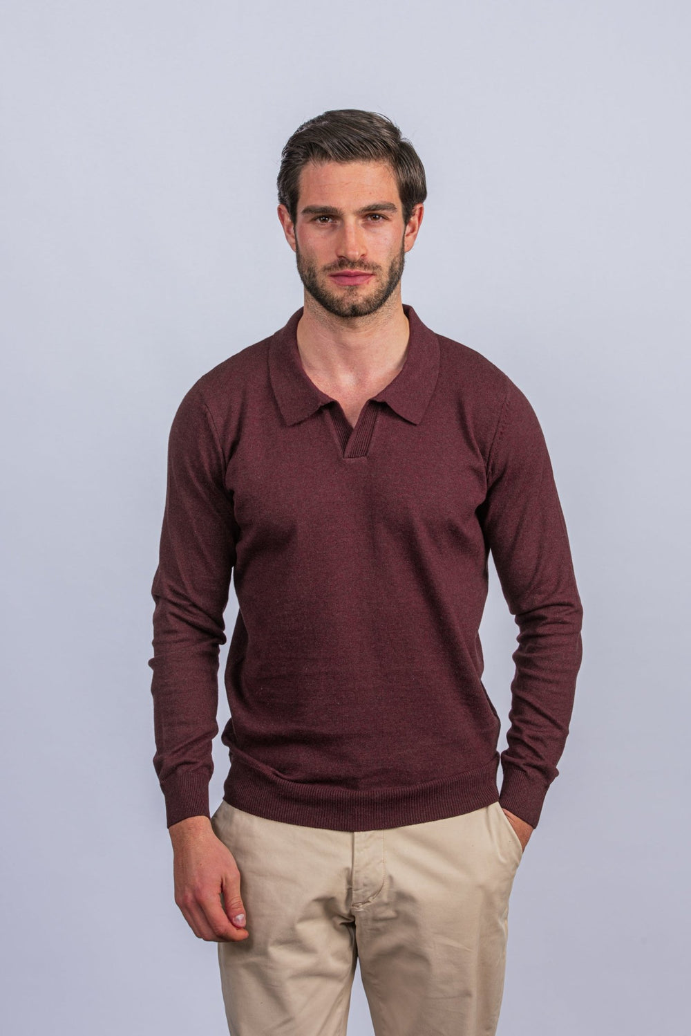 Cotton Knitted Polo pullover - Roban