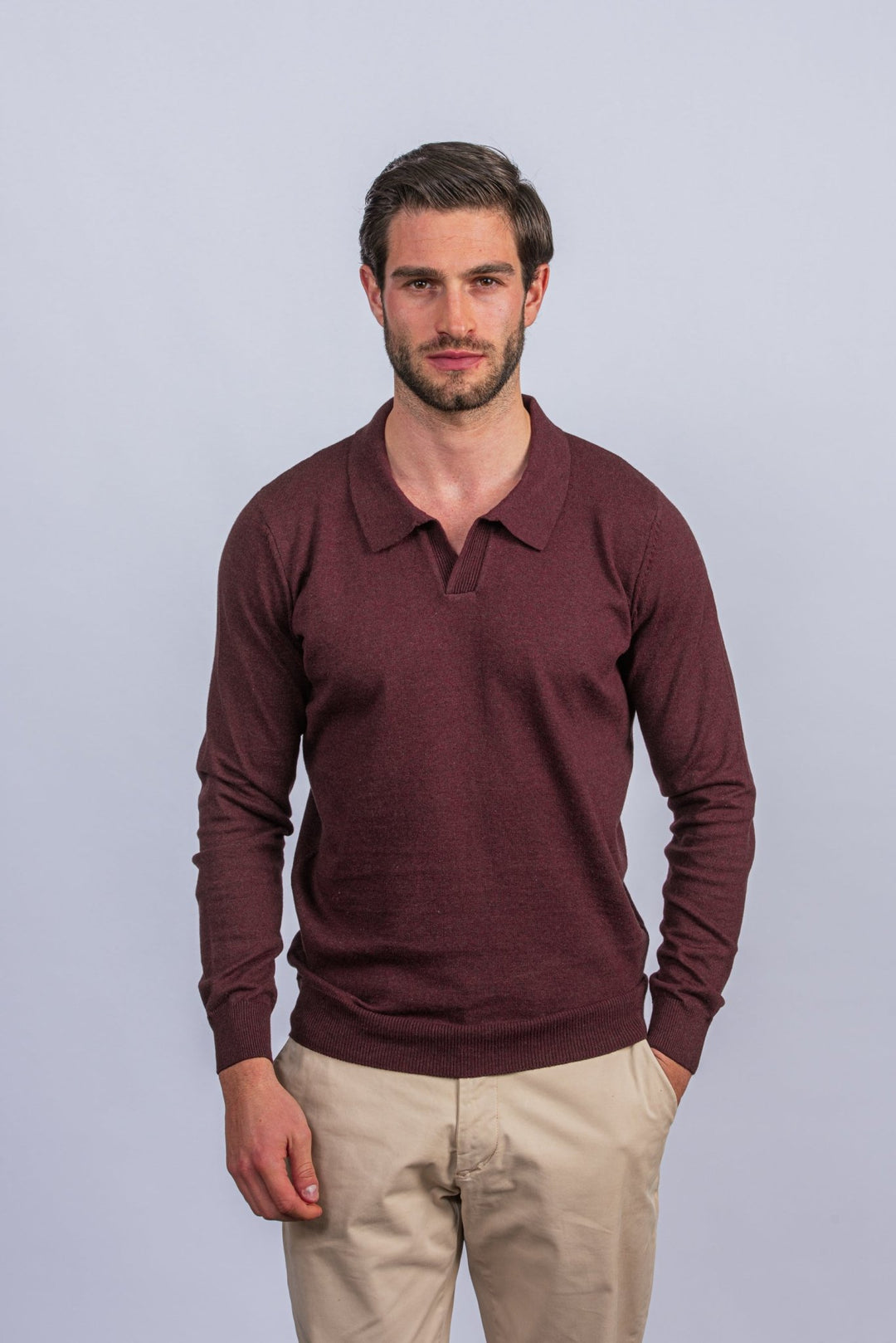 Cotton Knitted Polo pullover - Roban