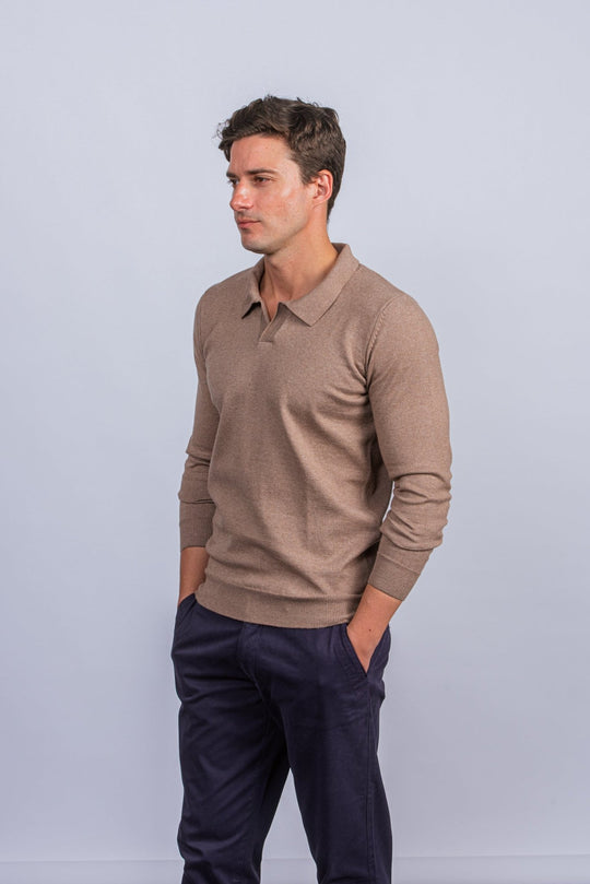 Cotton Knitted Polo pullover - Roban