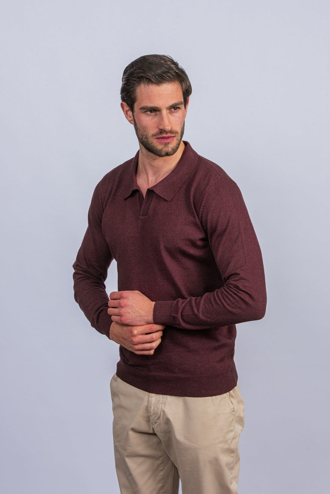 Cotton Knitted Polo pullover - Roban