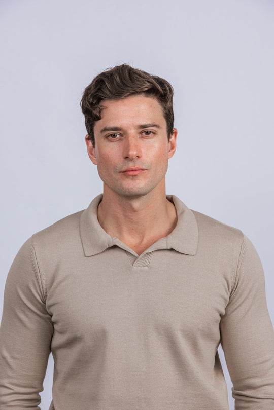 Cotton Knitted Polo pullover - Roban