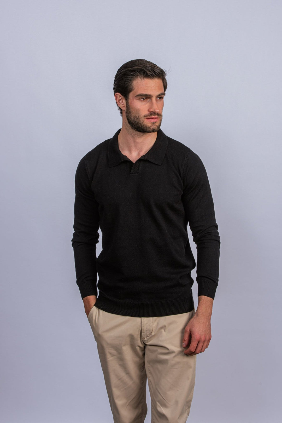 Cotton Knitted Polo pullover - Roban