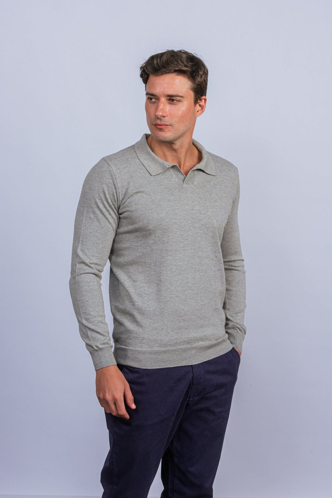 Cotton Knitted Polo pullover - Roban