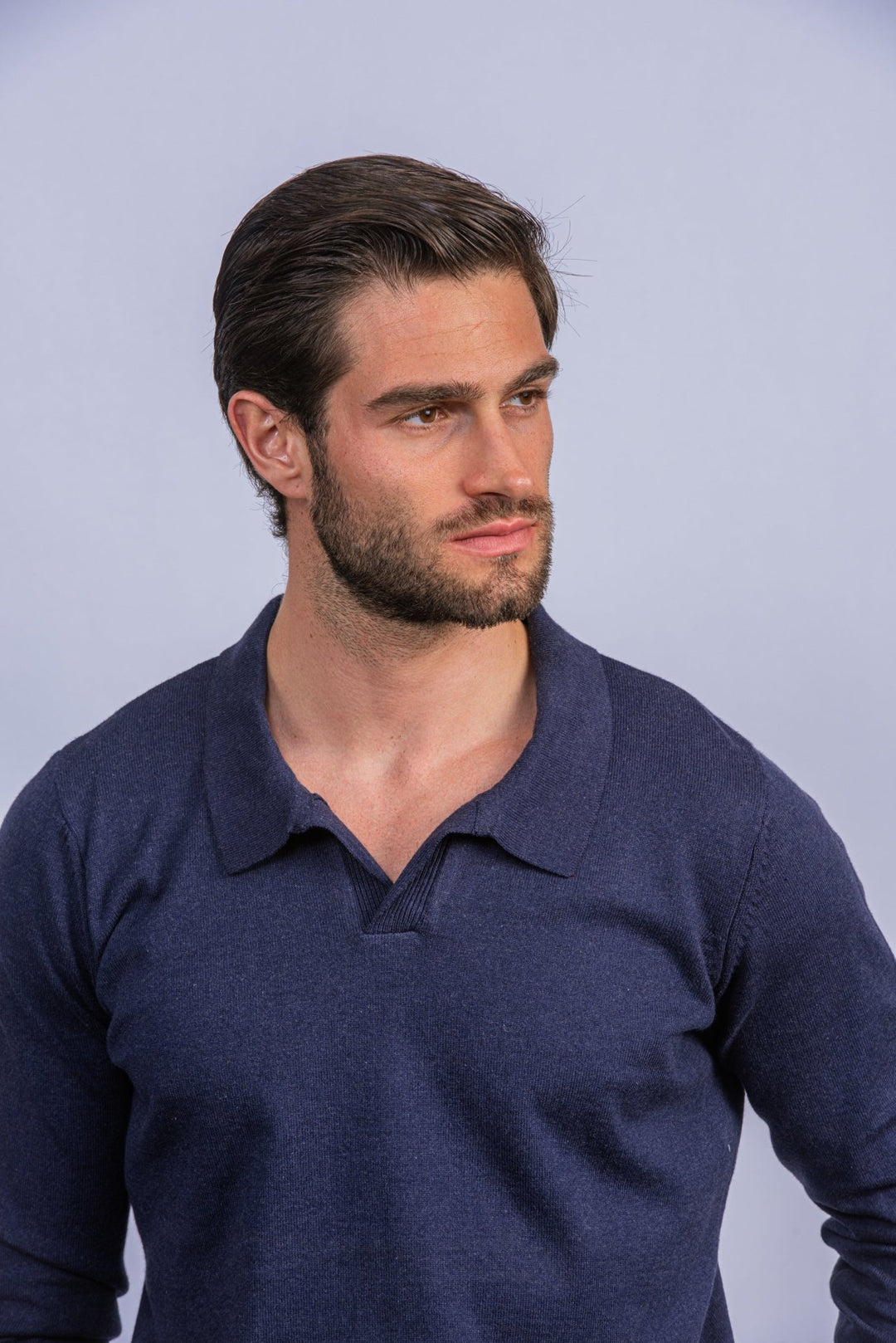 Cotton Knitted Polo pullover - Roban
