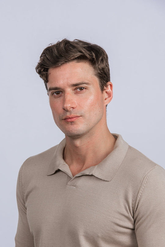 Cotton Knitted Polo pullover - Roban