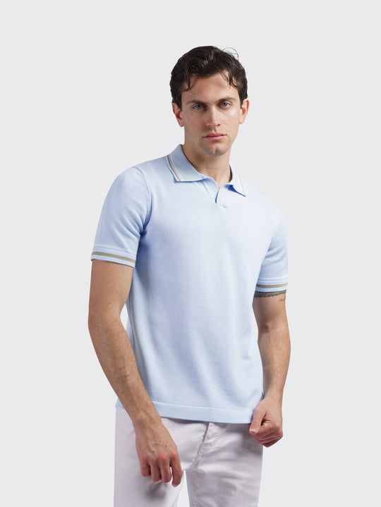 COTTON KNITTED POLO SHIRT - Roban