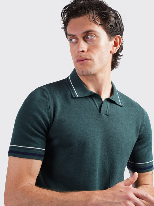 COTTON KNITTED POLO SHIRT - Roban